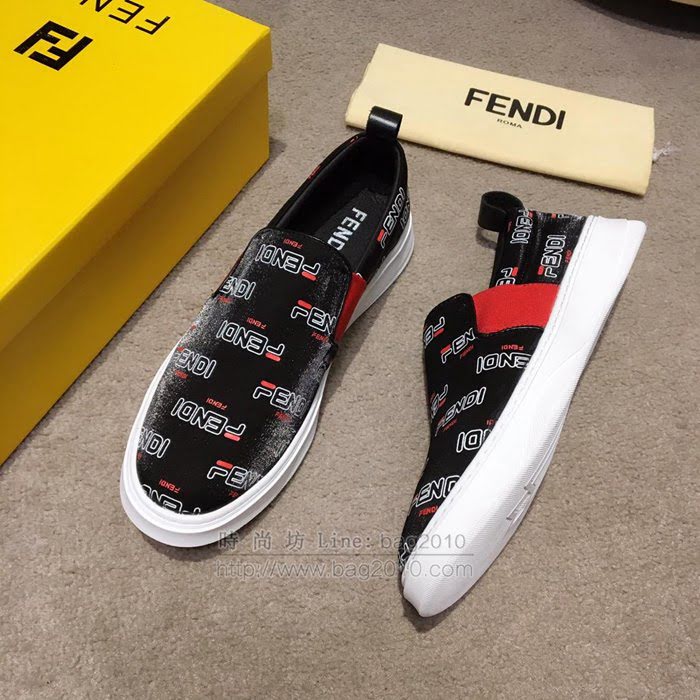 FENDI男鞋 2019最新 小怪獸款 閃亮布料 芬迪休閒男鞋  jpx1384